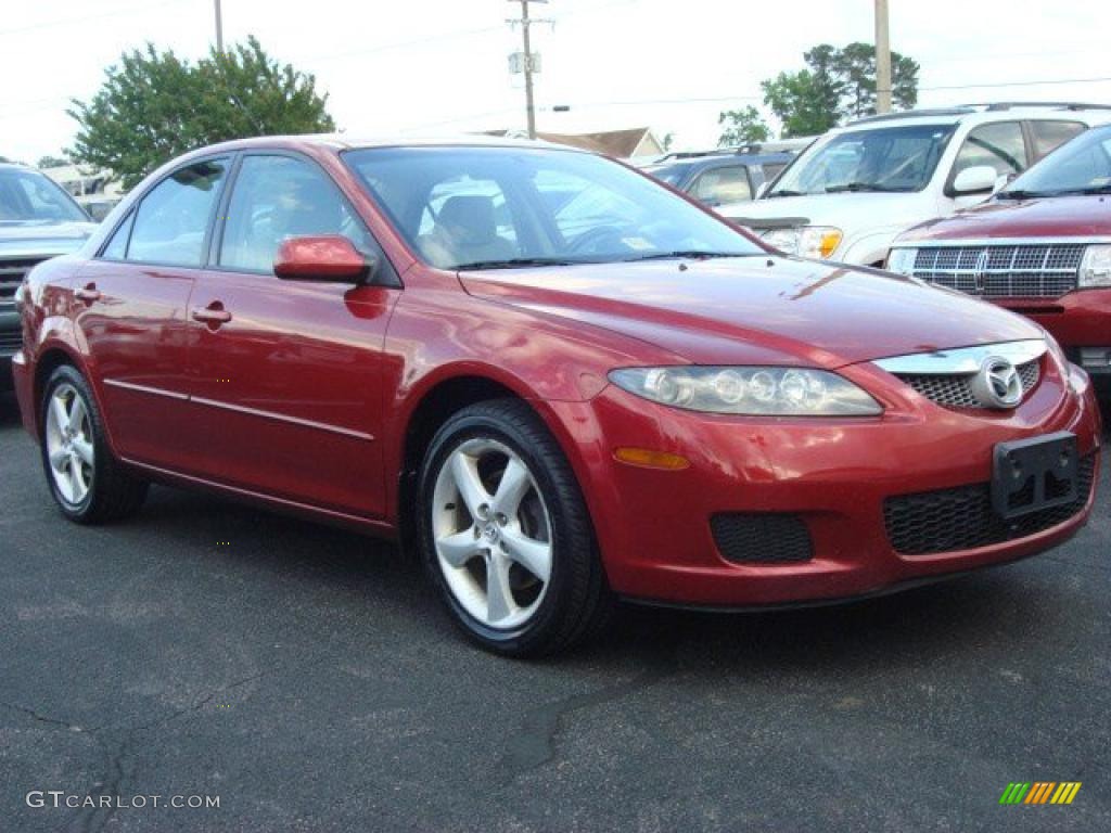 2006 MAZDA6 s Sedan - Redfire Metallic / Beige photo #1