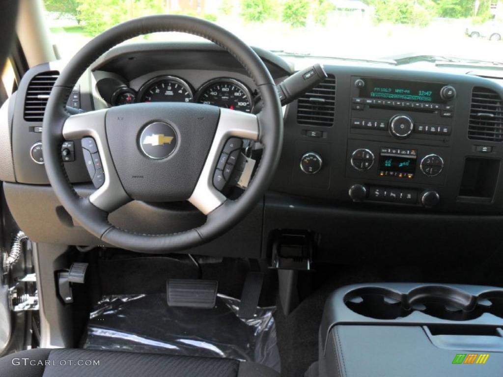 2011 Silverado 1500 LT Extended Cab 4x4 - Steel Green Metallic / Ebony photo #15