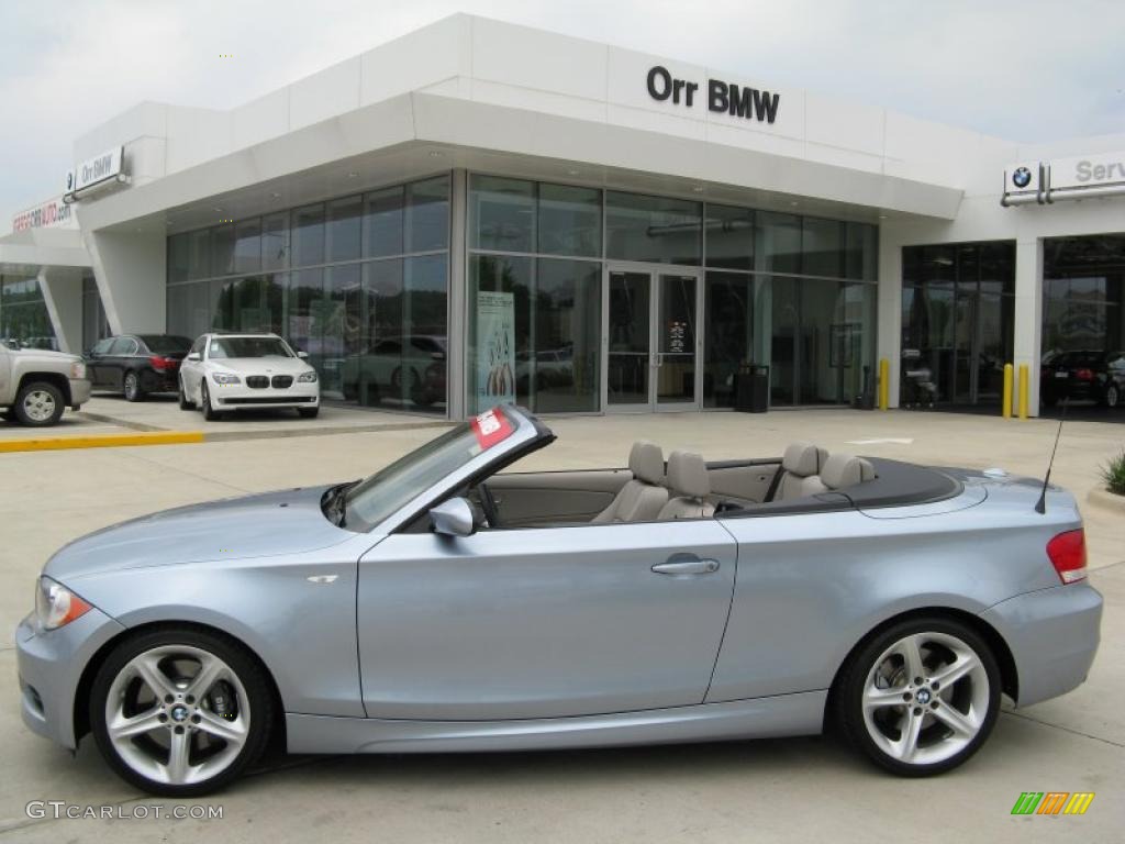 2008 1 Series 135i Convertible - Blue Water Metallic / Taupe photo #1