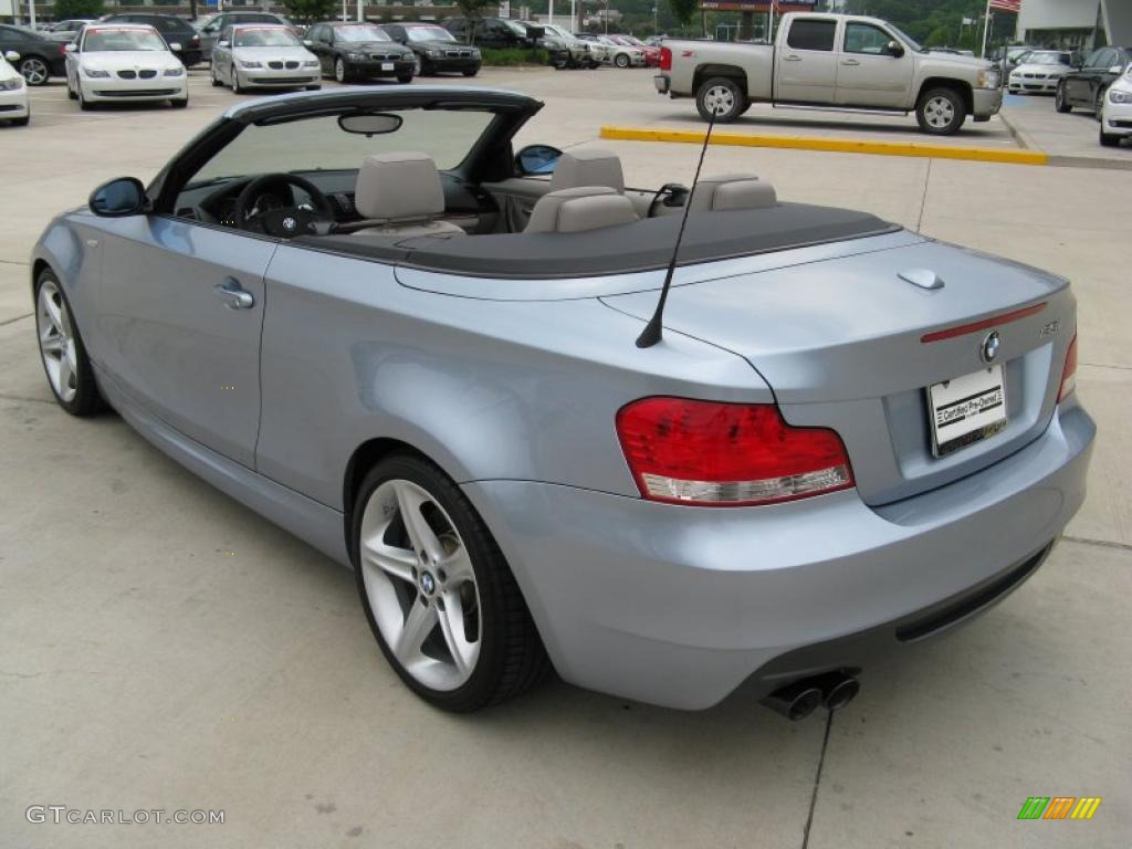 2008 1 Series 135i Convertible - Blue Water Metallic / Taupe photo #3