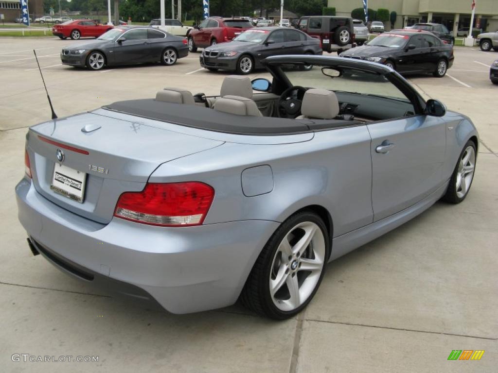 2008 1 Series 135i Convertible - Blue Water Metallic / Taupe photo #5