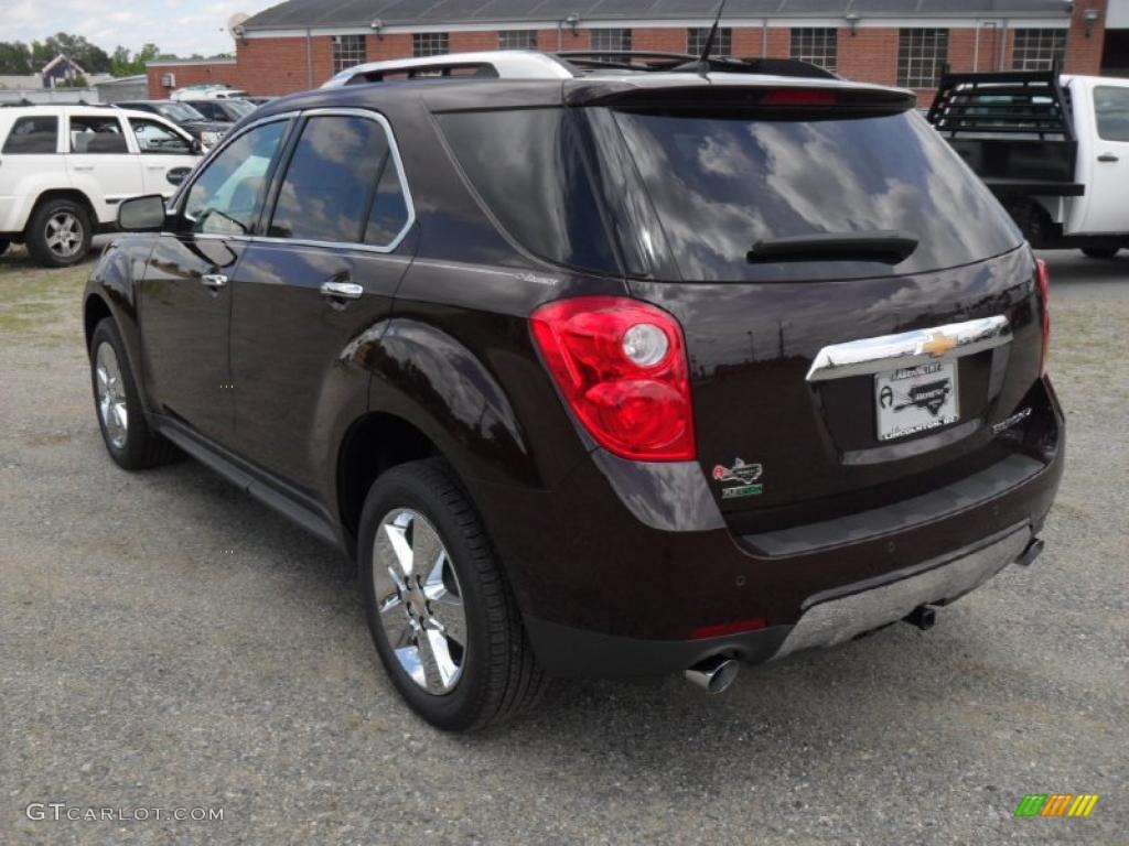 2011 Equinox LTZ - Espresso Brown Metallic / Brownstone/Jet Black photo #2