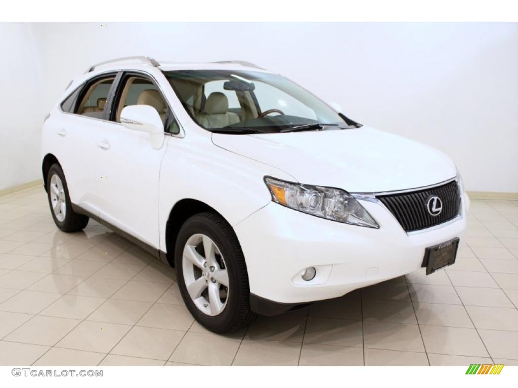 2010 RX 350 AWD - Starfire White Pearl / Parchment/Brown Walnut photo #1