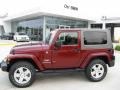 2009 Red Rock Crystal Pearl Coat Jeep Wrangler Sahara 4x4  photo #1