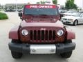 2009 Red Rock Crystal Pearl Coat Jeep Wrangler Sahara 4x4  photo #8