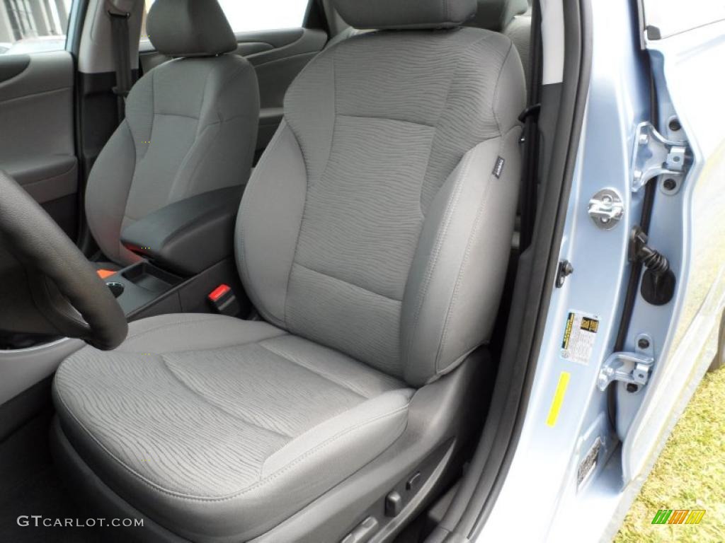 Gray Interior 2011 Hyundai Sonata Hybrid Photo #49576252