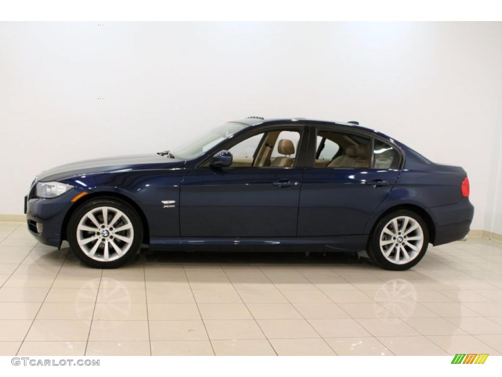 2011 3 Series 328i xDrive Sedan - Deep Sea Blue Metallic / Beige Dakota Leather photo #4