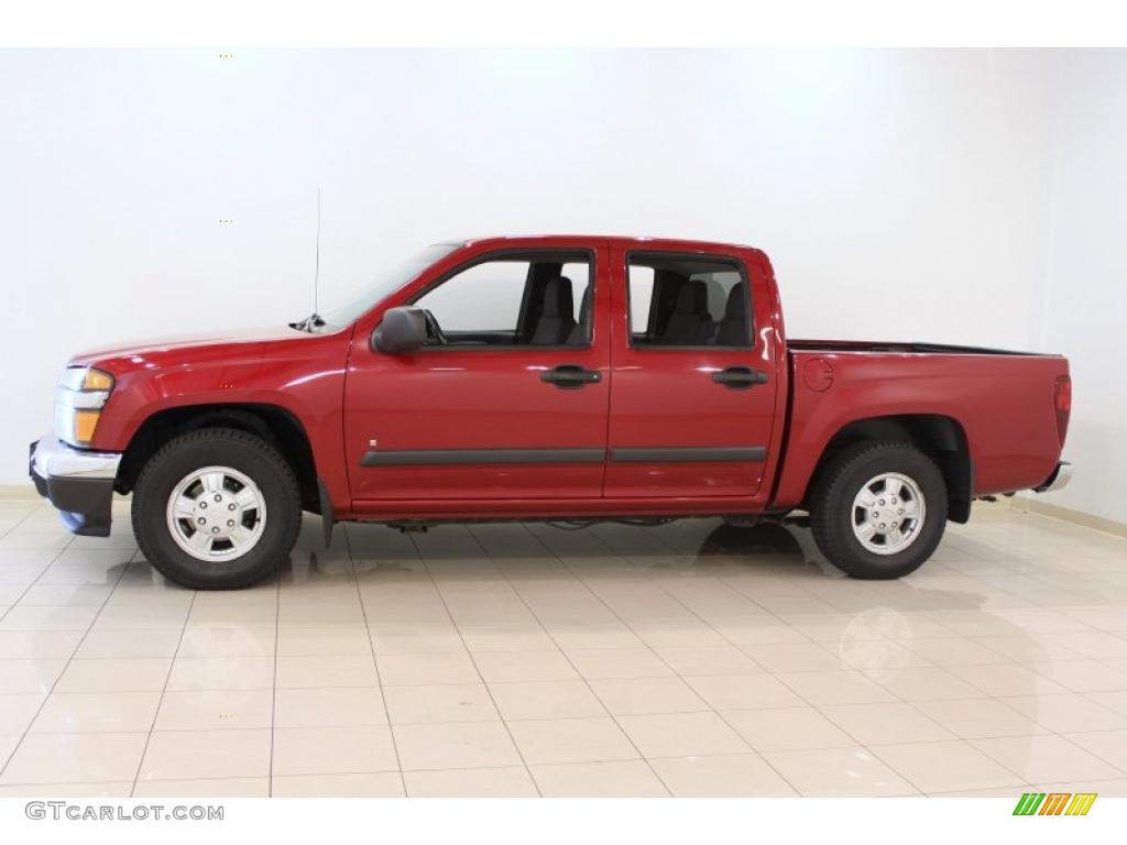 2006 Colorado Crew Cab - Cherry Red Metallic / Very Dark Pewter photo #4