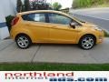 2011 Yellow Blaze Metallic Tri-Coat Ford Fiesta SES Hatchback  photo #1