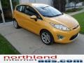 2011 Yellow Blaze Metallic Tri-Coat Ford Fiesta SES Hatchback  photo #2