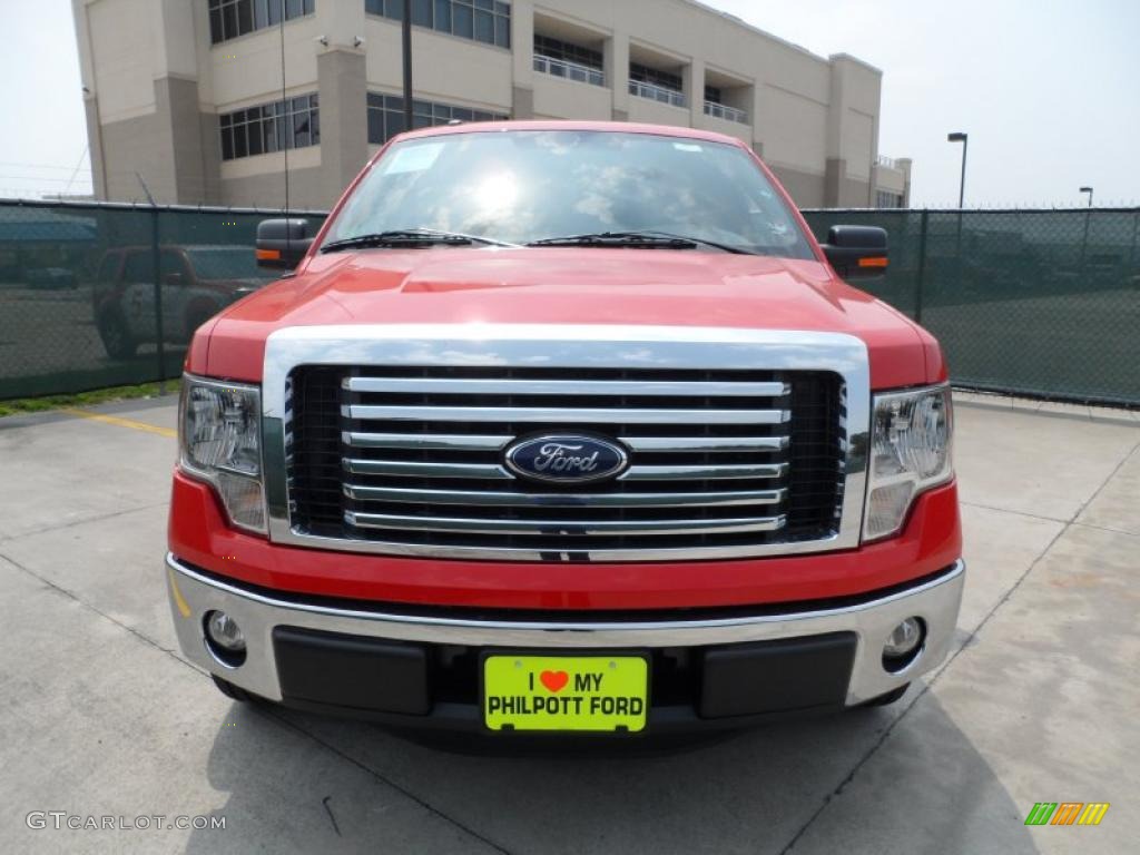 2011 F150 Texas Edition SuperCrew - Race Red / Steel Gray photo #8