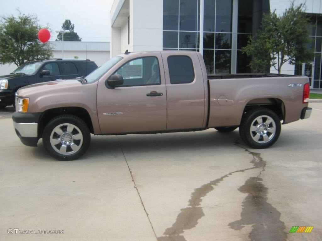 Mocha Steel Metallic 2011 GMC Sierra 1500 SLE Extended Cab 4x4 Exterior Photo #49579756