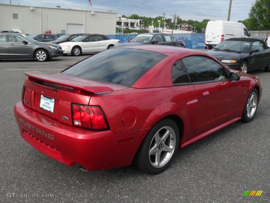2002 Mustang GT Coupe - Laser Red Metallic / Dark Charcoal photo #4