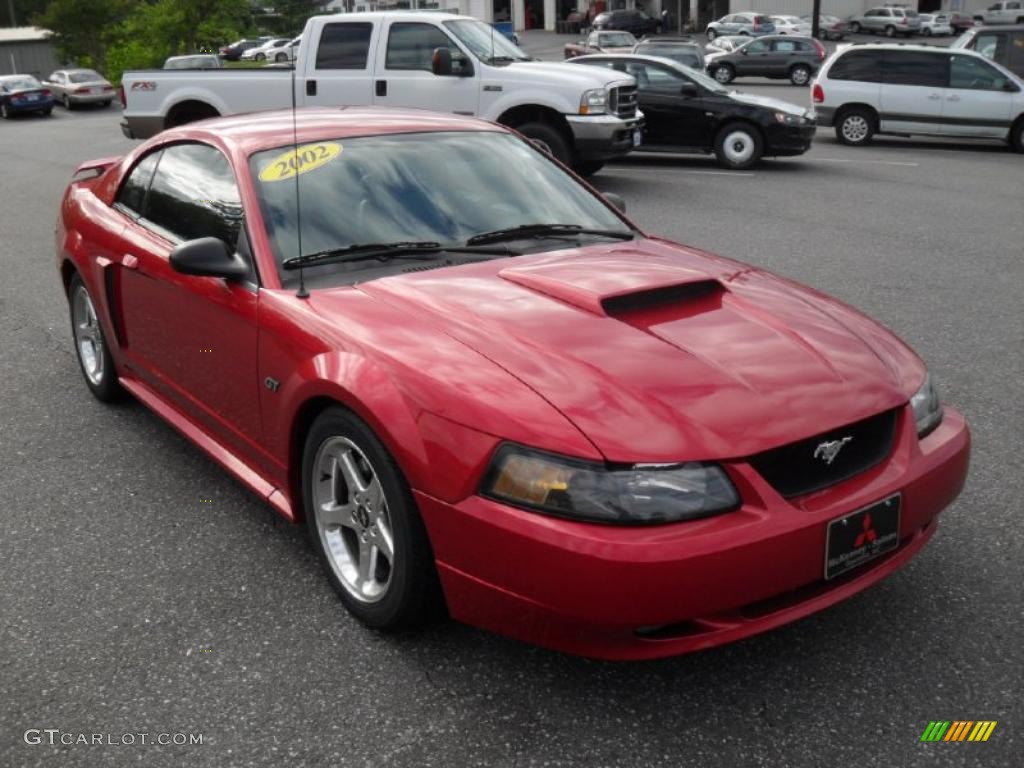 2002 Mustang GT Coupe - Laser Red Metallic / Dark Charcoal photo #5