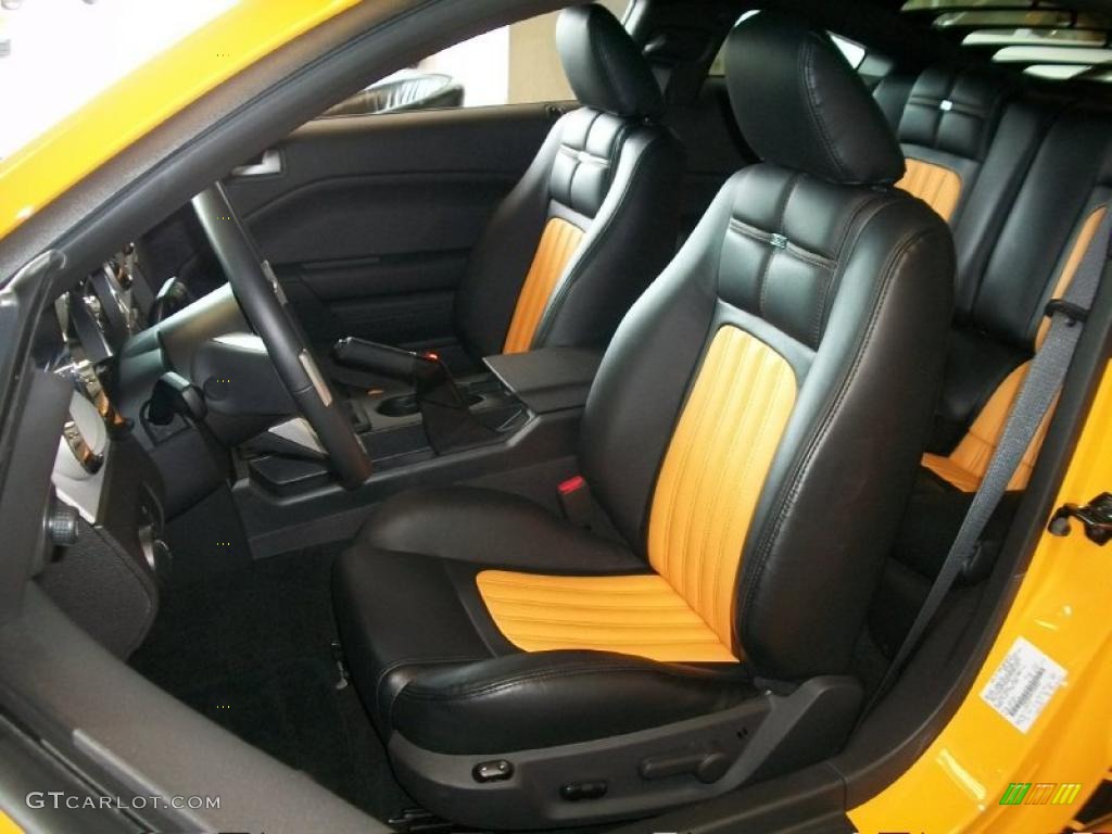 Black/Orange Interior 2007 Ford Mustang Saleen Parnelli Jones Edition Photo #49584643