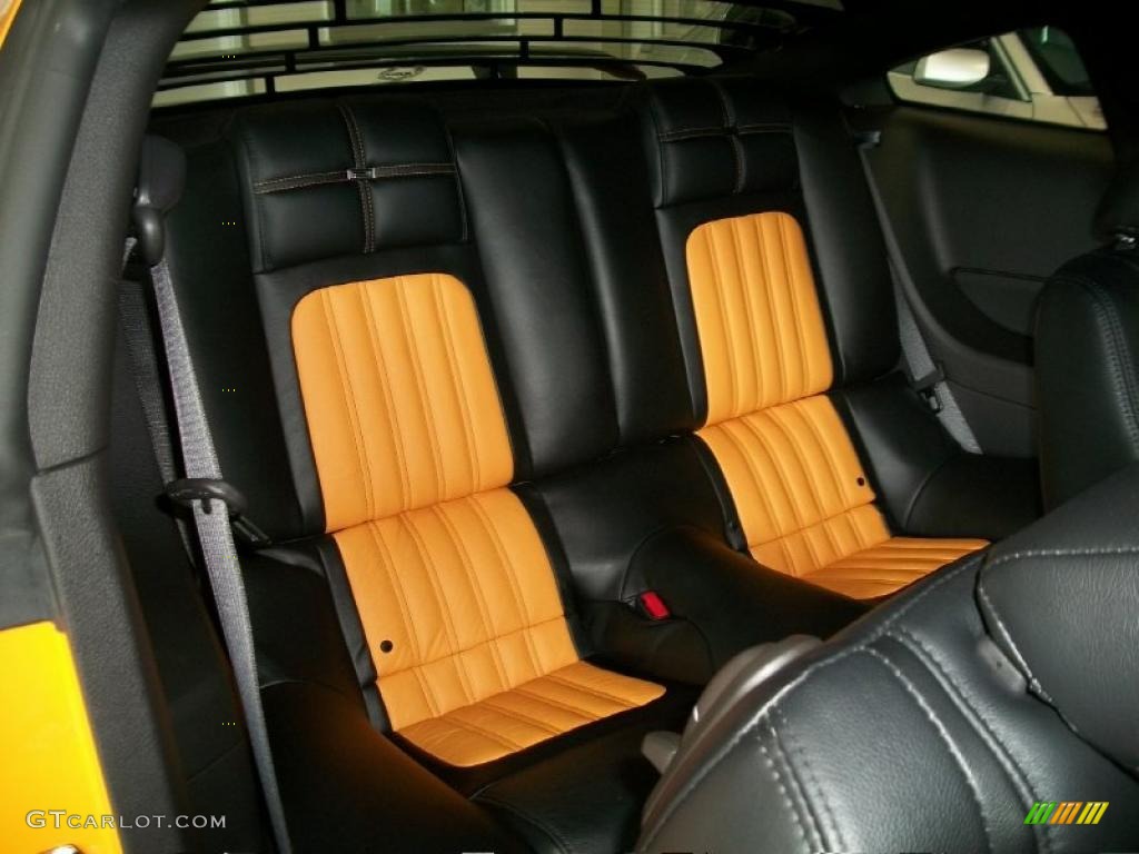 Black/Orange Interior 2007 Ford Mustang Saleen Parnelli Jones Edition Photo #49584853