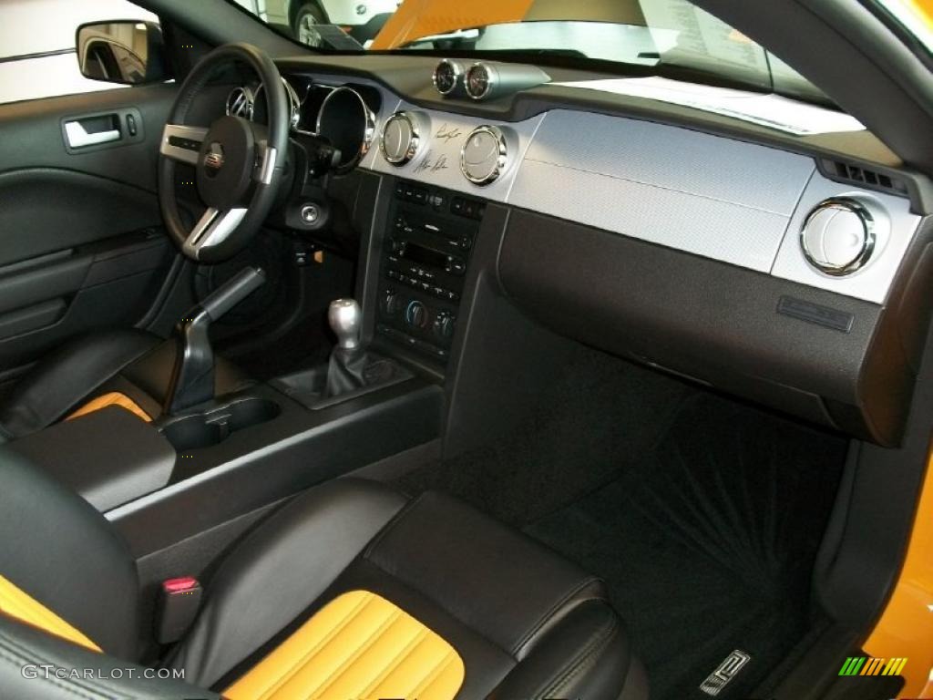 Black/Orange Interior 2007 Ford Mustang Saleen Parnelli Jones Edition Photo #49584868