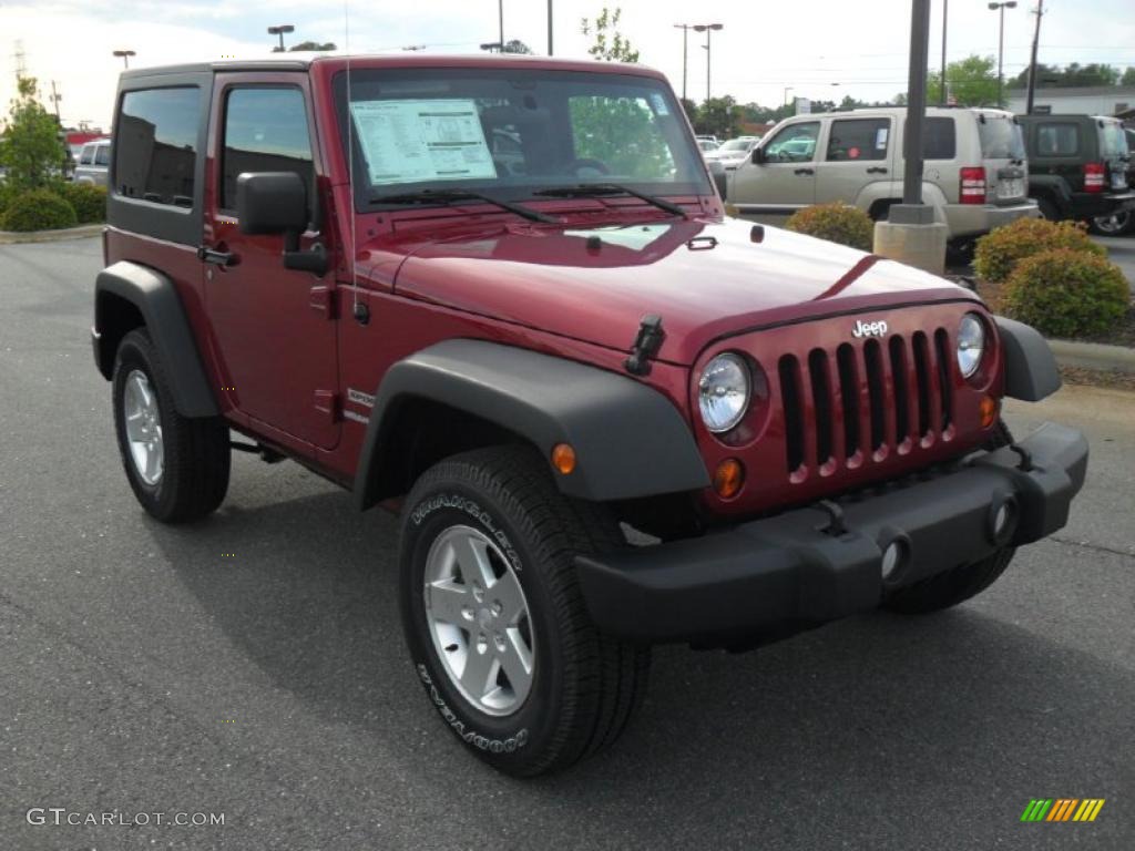 2011 Wrangler Sport S 4x4 - Deep Cherry Red Crystal Pearl / Black photo #5