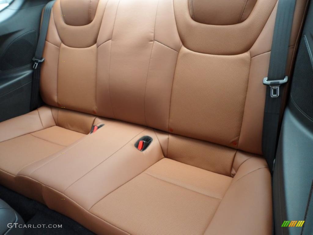 Brown Leather Interior 2011 Hyundai Genesis Coupe 3.8 Grand Touring Photo #49584982