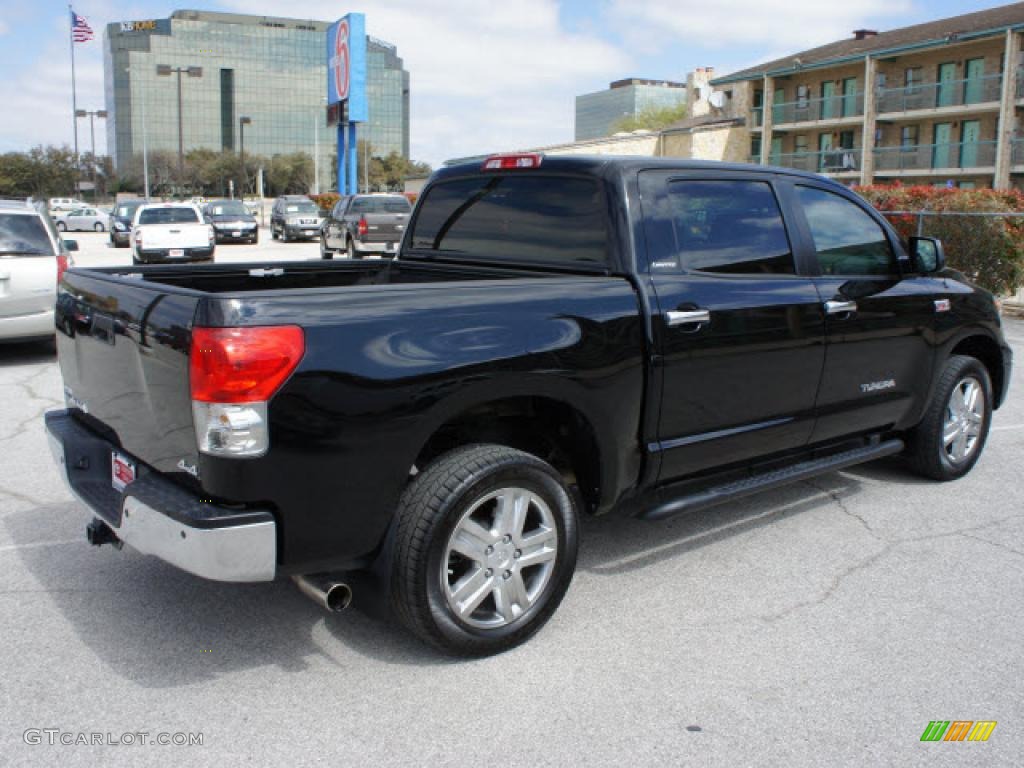 2008 Tundra Limited CrewMax 4x4 - Black / Beige photo #4