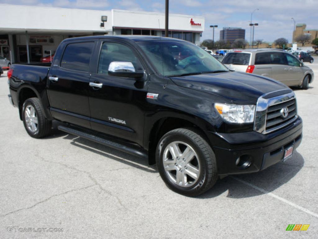 2008 Tundra Limited CrewMax 4x4 - Black / Beige photo #6