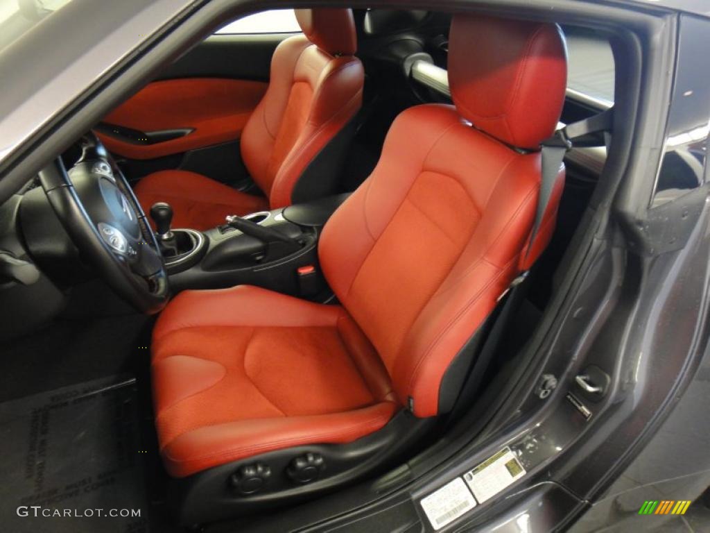 40th Anniversary Red Leather Interior 2010 Nissan 370Z Sport Touring Coupe Photo #49585781