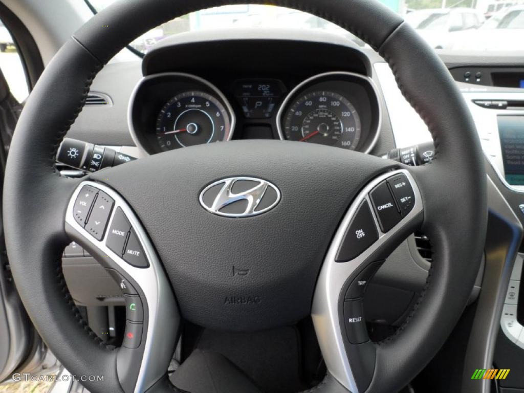 2011 Hyundai Elantra Limited Gray Steering Wheel Photo #49586212