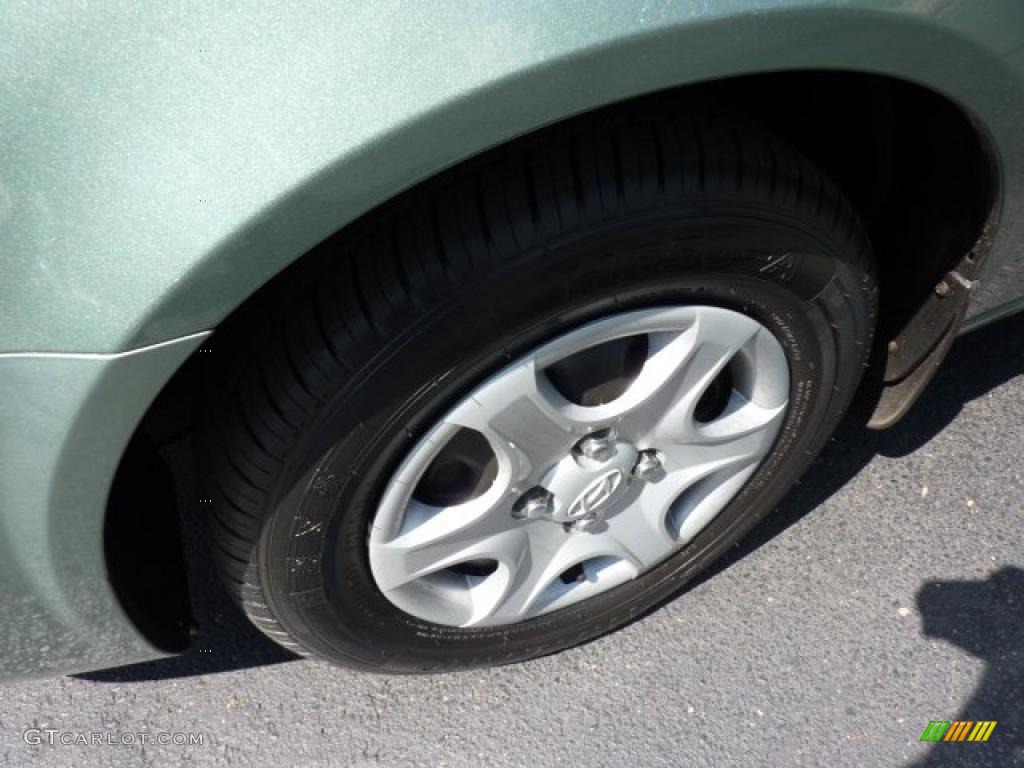 2003 Accent GL Coupe - Quartz Green Metallic / Gray photo #12
