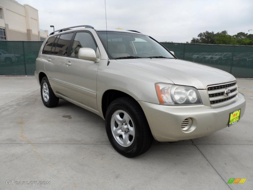 2002 Highlander I4 - Vintage Gold Metallic / Ivory photo #1