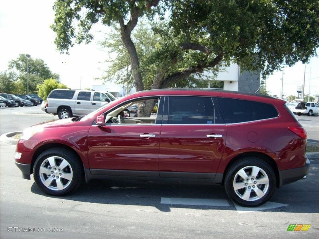 Red Jewel Metallic 2011 Chevrolet Traverse LT Exterior Photo #49586953