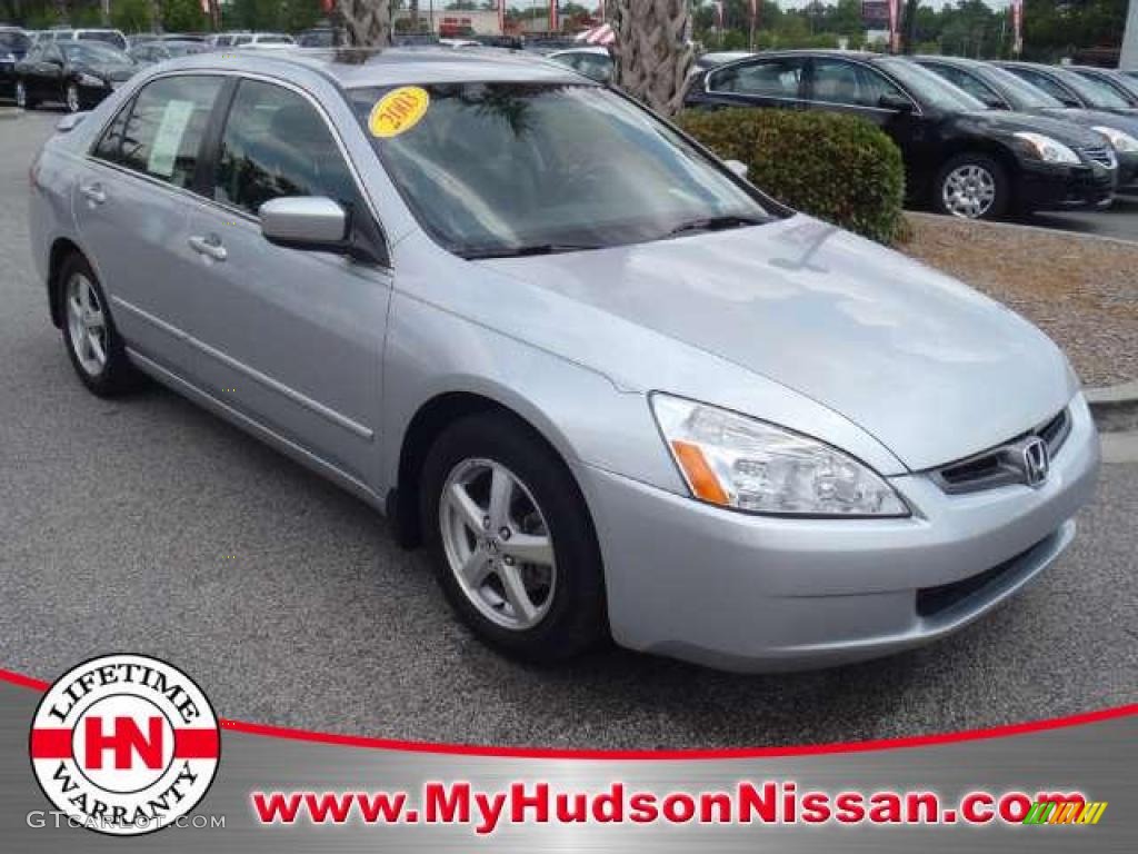 2003 Accord EX-L Sedan - Satin Silver Metallic / Black photo #1