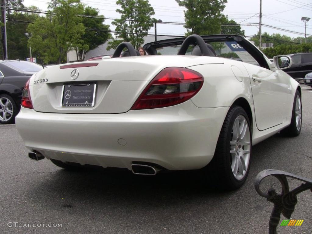 Arctic White 2009 Mercedes-Benz SLK 300 Roadster Exterior Photo #49587499