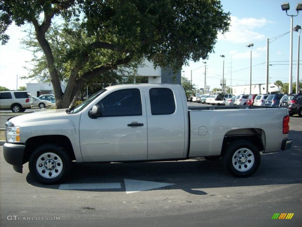 2009 Silverado 1500 Extended Cab - Silver Birch Metallic / Dark Titanium photo #3