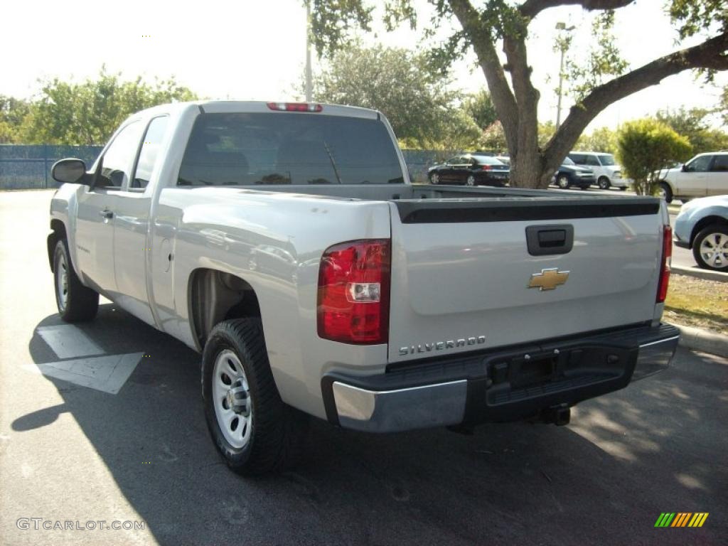 2009 Silverado 1500 Extended Cab - Silver Birch Metallic / Dark Titanium photo #4
