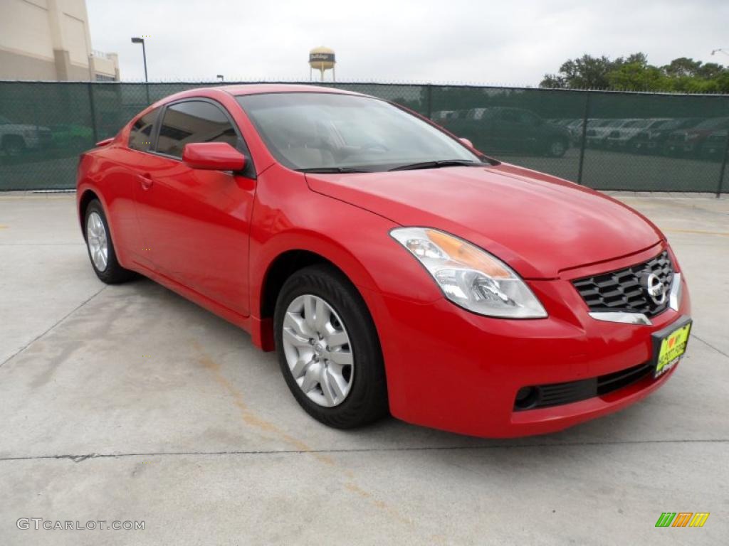 2009 Altima 2.5 S Coupe - Code Red Metallic / Blond photo #1