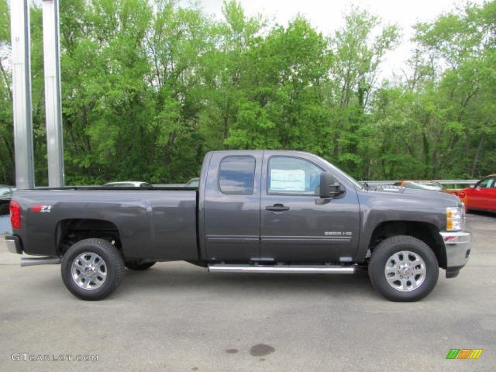 Taupe Gray Metallic 2011 Chevrolet Silverado 3500HD LT Extended Cab 4x4 Exterior Photo #49589833