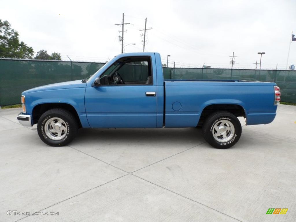1990 C/K C1500 Silverado Regular Cab - Catalina Blue Metallic / Gray photo #6