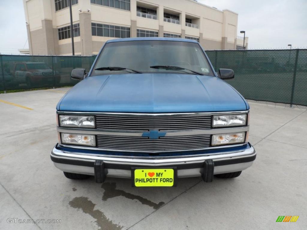 1990 C/K C1500 Silverado Regular Cab - Catalina Blue Metallic / Gray photo #8