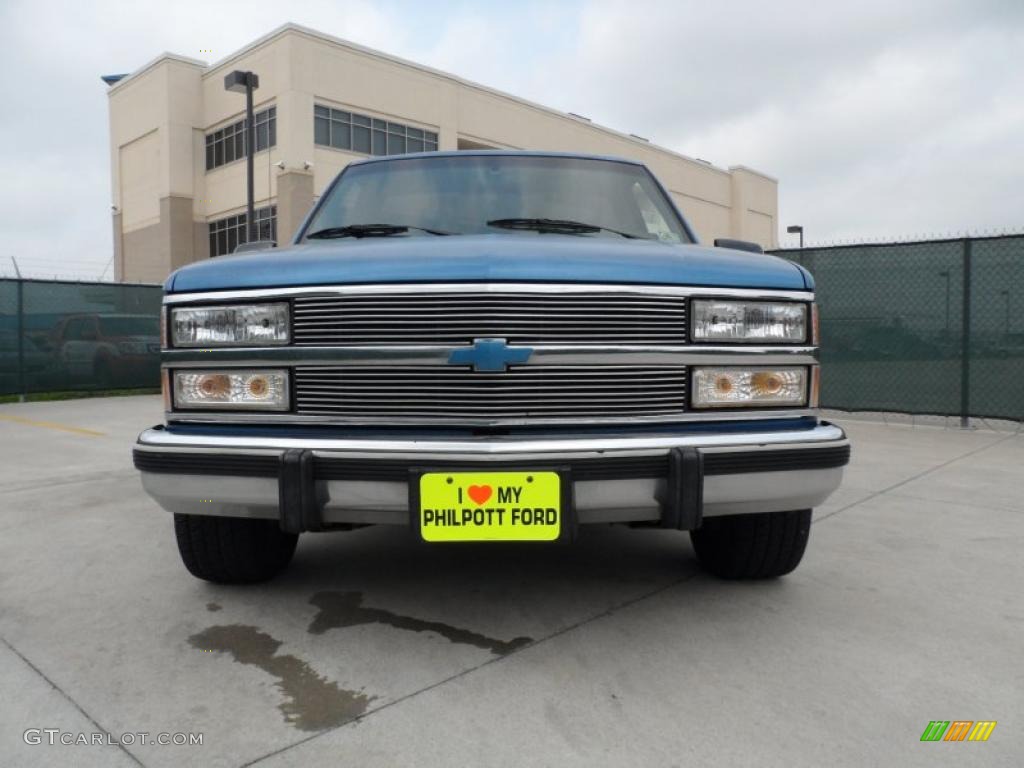 1990 C/K C1500 Silverado Regular Cab - Catalina Blue Metallic / Gray photo #9
