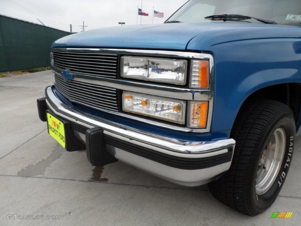 1990 C/K C1500 Silverado Regular Cab - Catalina Blue Metallic / Gray photo #11