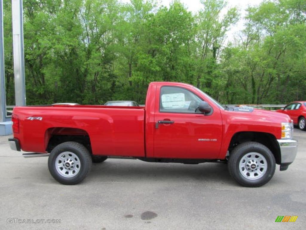 Victory Red 2011 Chevrolet Silverado 2500HD Regular Cab 4x4 Exterior Photo #49590970