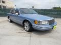 1994 Portofino Blue Metallic Lincoln Town Car Signature  photo #1