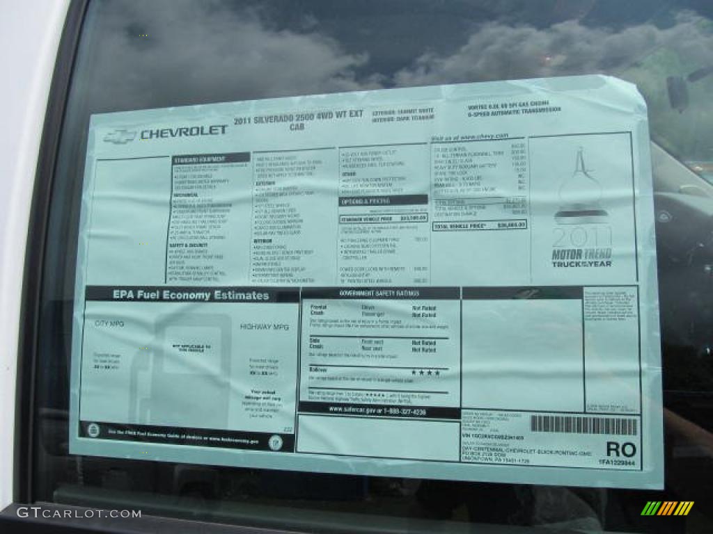 2011 Silverado 2500HD Extended Cab 4x4 - Summit White / Dark Titanium photo #6