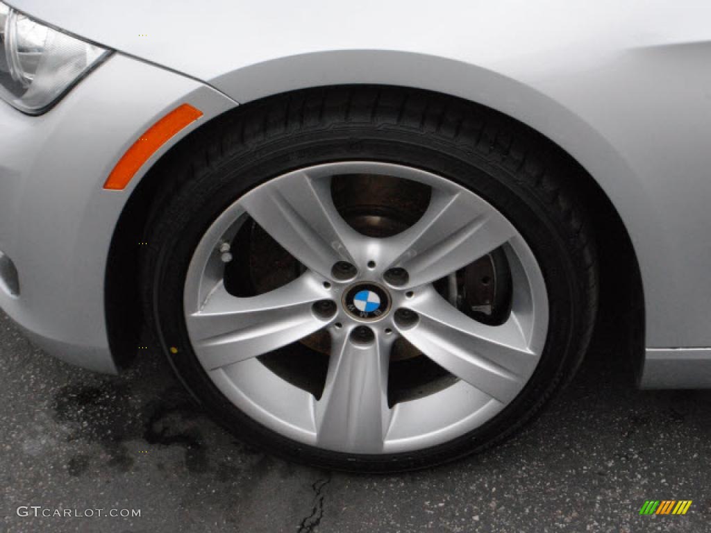 2007 3 Series 335i Coupe - Titanium Silver Metallic / Grey photo #24