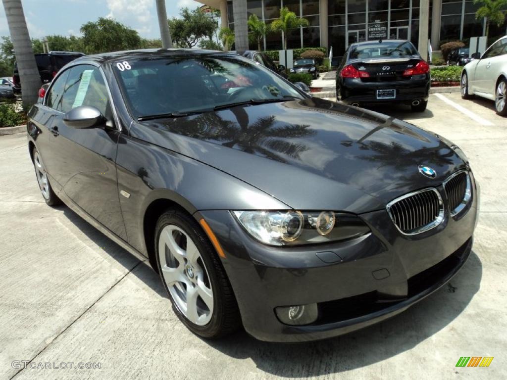 2008 3 Series 328i Convertible - Sparkling Graphite Metallic / Saddle Brown/Black photo #2