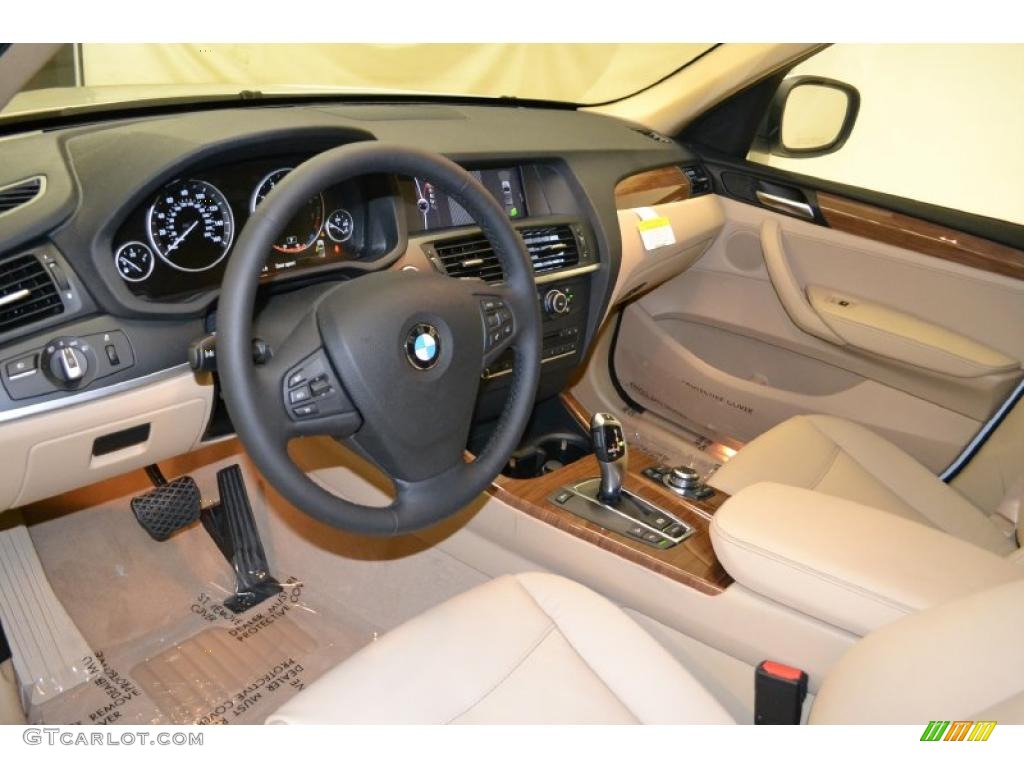 Beige Interior 2011 BMW X3 xDrive 28i Photo #49596277