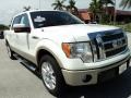 2010 White Platinum Metallic Tri Coat Ford F150 Lariat SuperCrew  photo #2