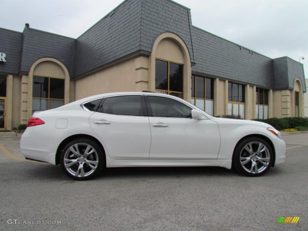 Moonlight White 2011 Infiniti M 37 Sedan Exterior Photo #49597702