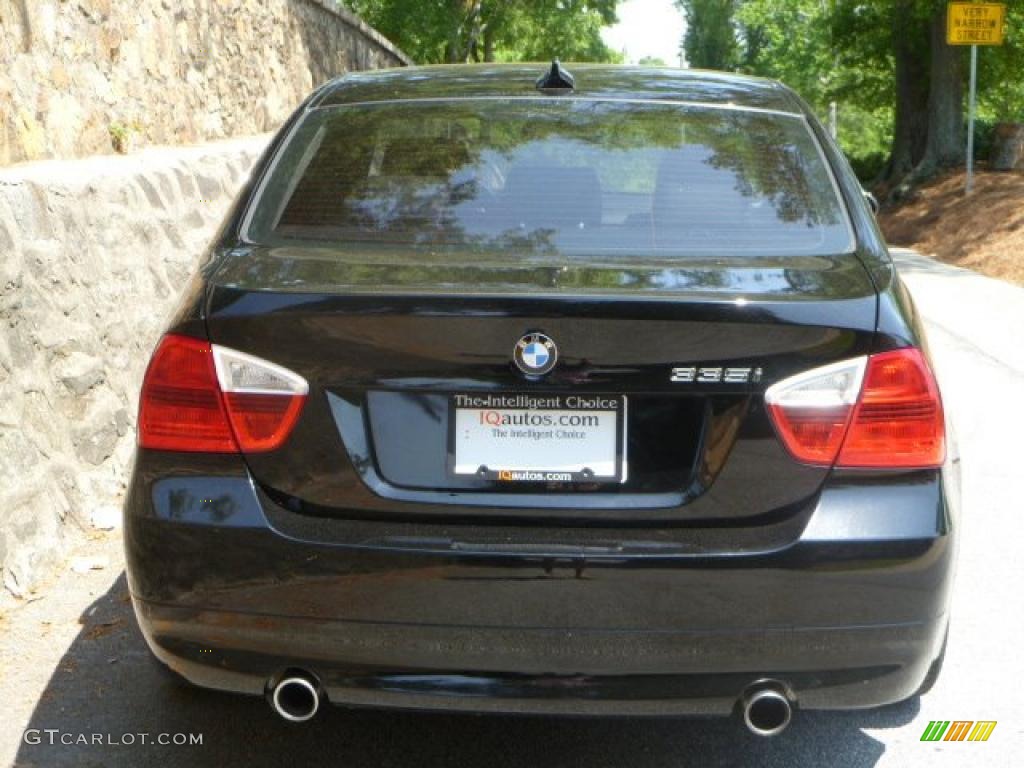 2008 3 Series 335i Sedan - Black Sapphire Metallic / Black photo #6