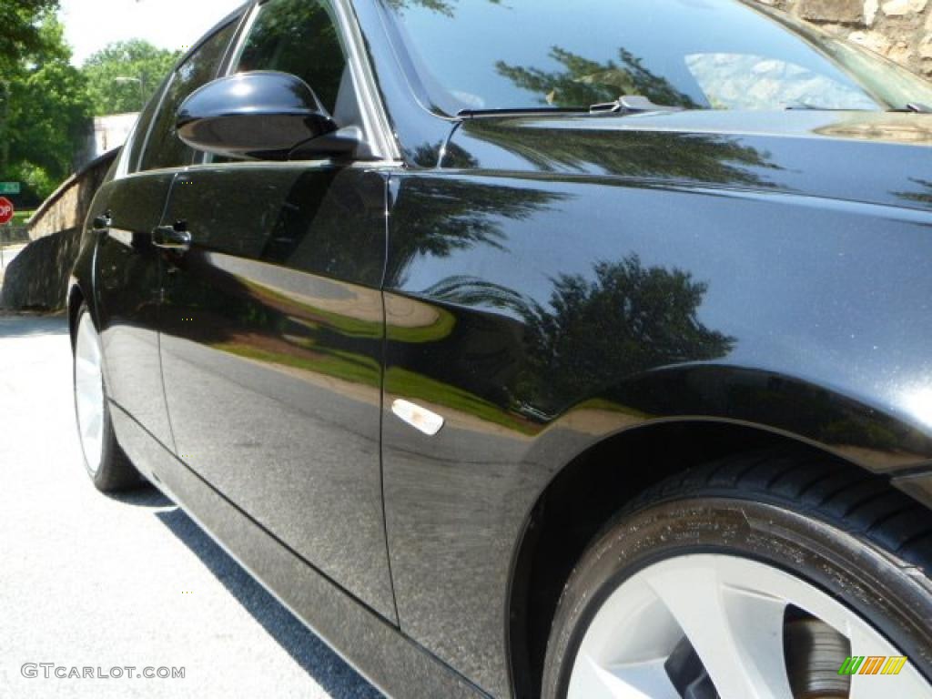 2008 3 Series 335i Sedan - Black Sapphire Metallic / Black photo #13